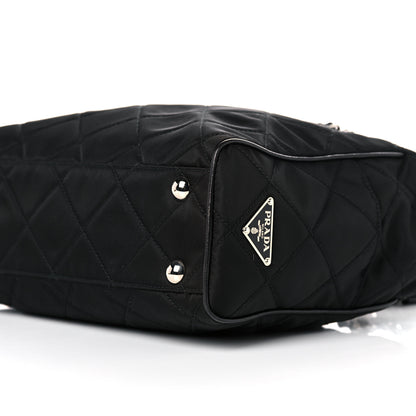 Prada Nylon Tessuto Impuntu Quilted Shoulder Bag Black 9 of 13