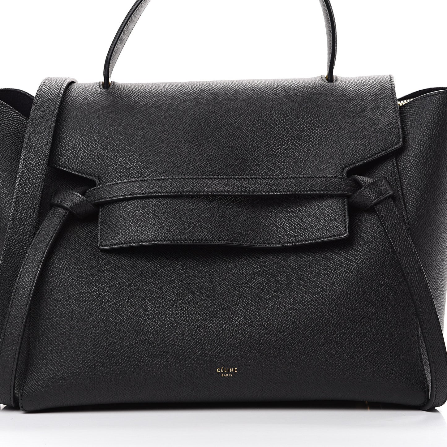 Grained Calfskin Mini Belt Bag Black