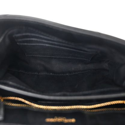 Saint Laurent Calfskin Y Quilted Monogram Toy Loulou Crossbody Bag Black 5 of 12