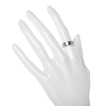 Cartier 18K White Gold 3 Diamond 5.5mm LOVE Ring 49 4.75 2 of 5