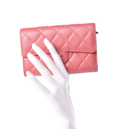 Chanel Caviar Quilted Medium Flap Wallet Pink 2 of 14