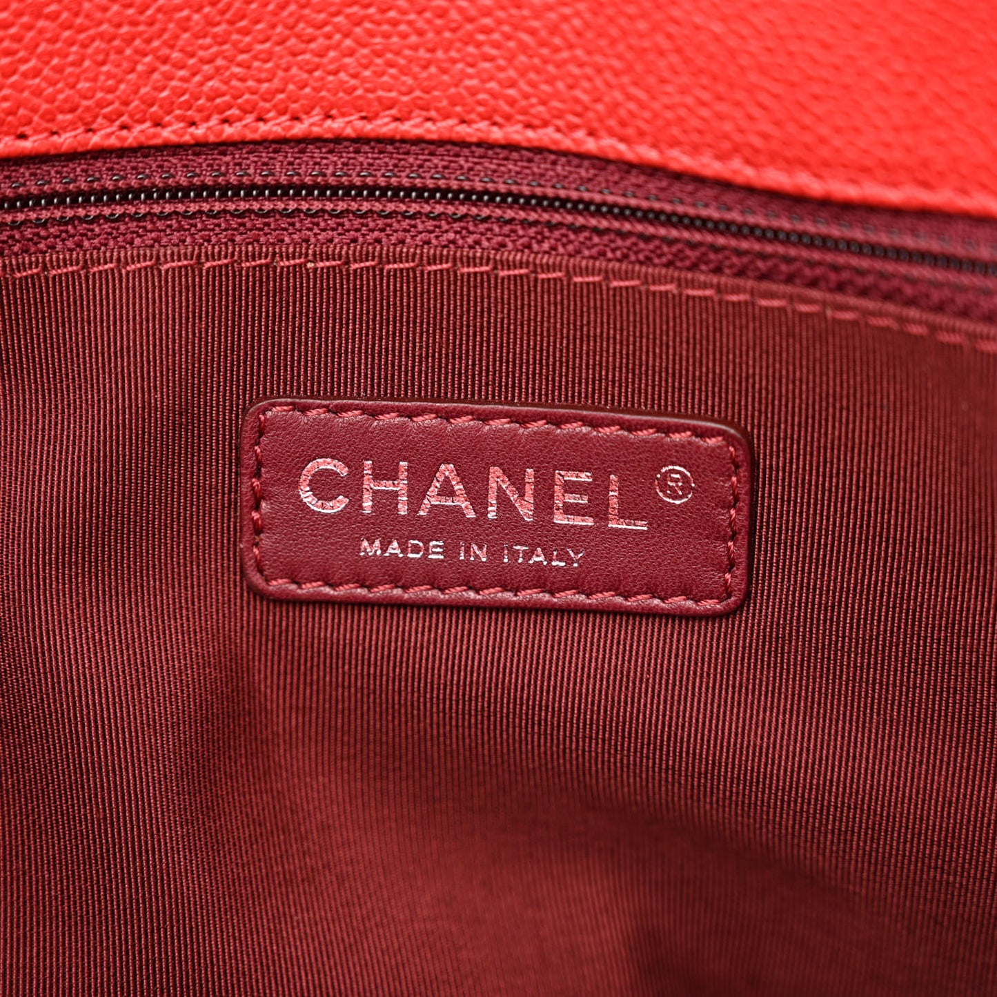 Caviar Quilted French Riviera Tote Red
