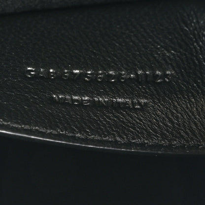 Saint Laurent Shiny Calfskin Crocodile Embossed Manhattan Baguette Black 7 of 11