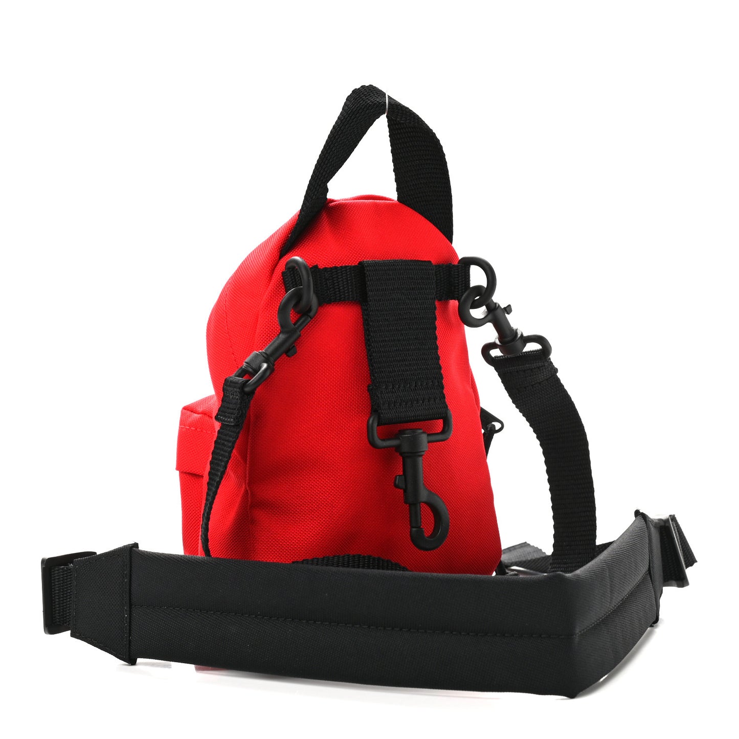 Recycled Casual Nylon Mini Oversized Backpack Bright Red