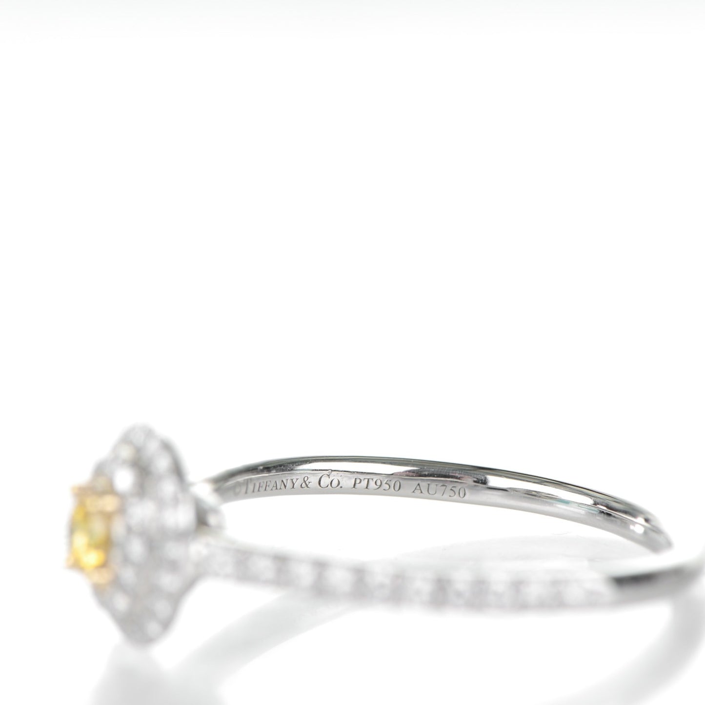 Platinum Fancy Vivid Yellow Diamond Soleste Engagement Ring 8.25