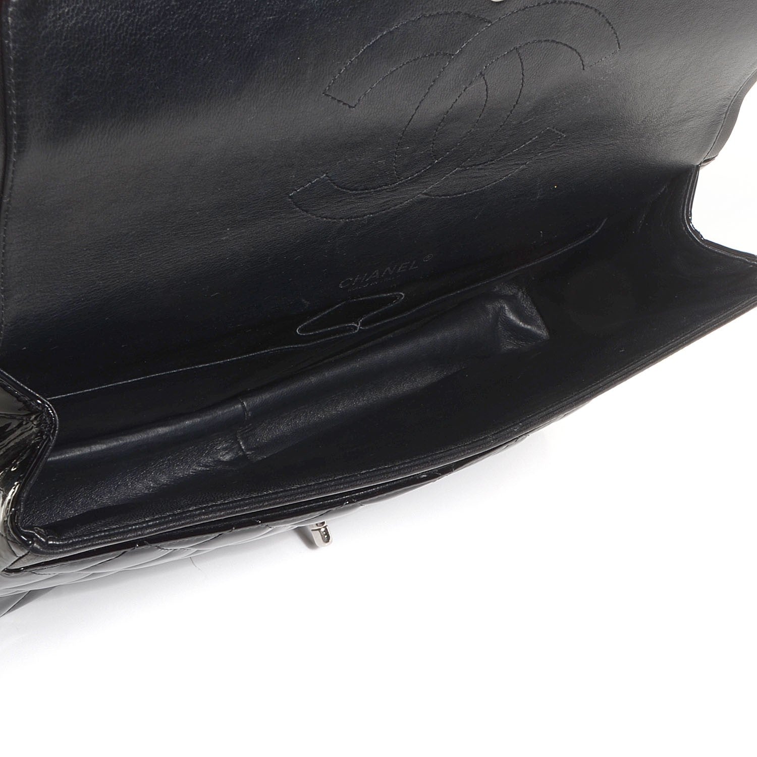 Chanel Patent Quilted Maxi Double Flap Black 5 of 9
