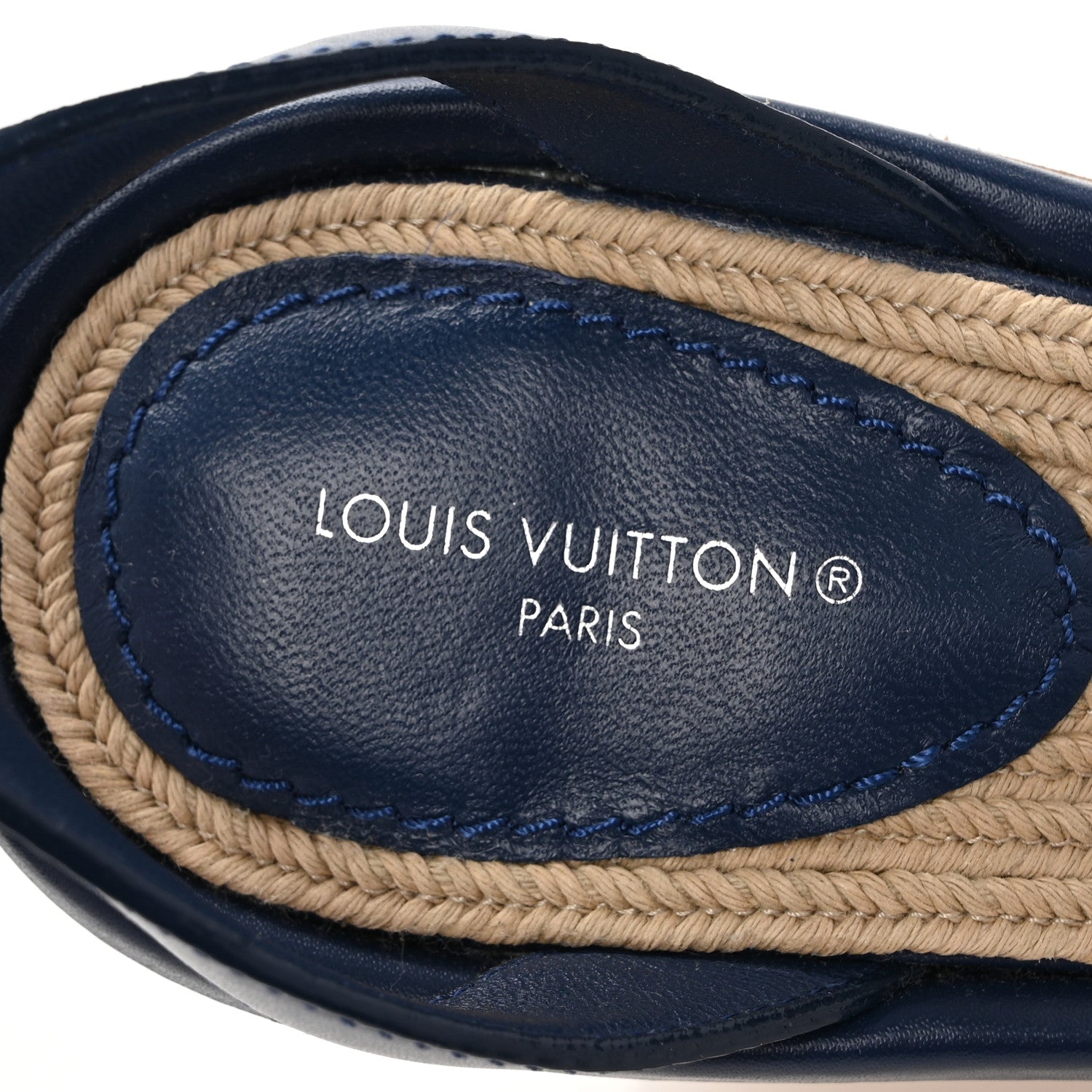 Louis Vuitton Monogram Denim Maia Wedge Sandal 37 8 of 9