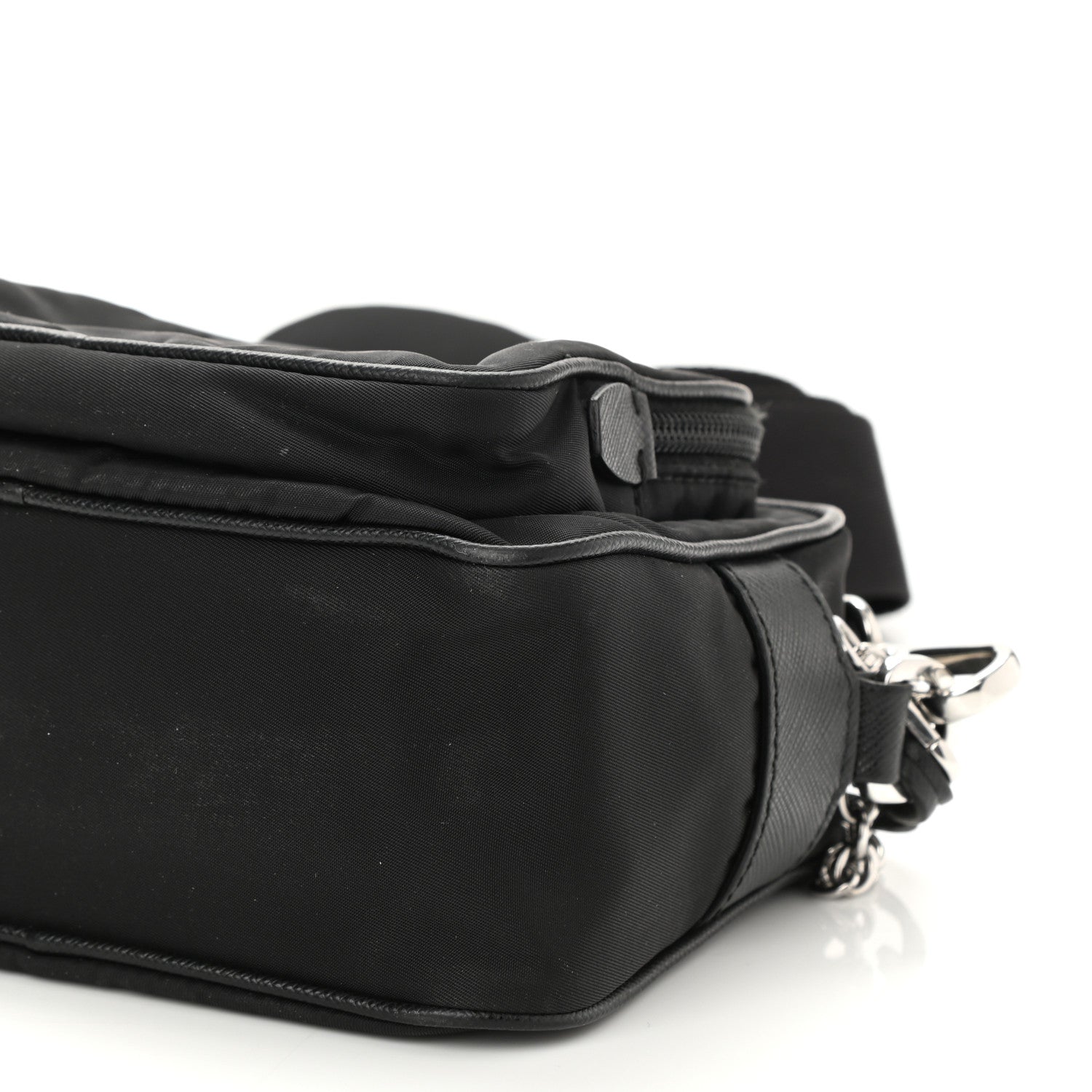 Prada Tessuto Nylon Saffiano Re-Edition 2005 Camera Shoulder Bag Black 8 of 8