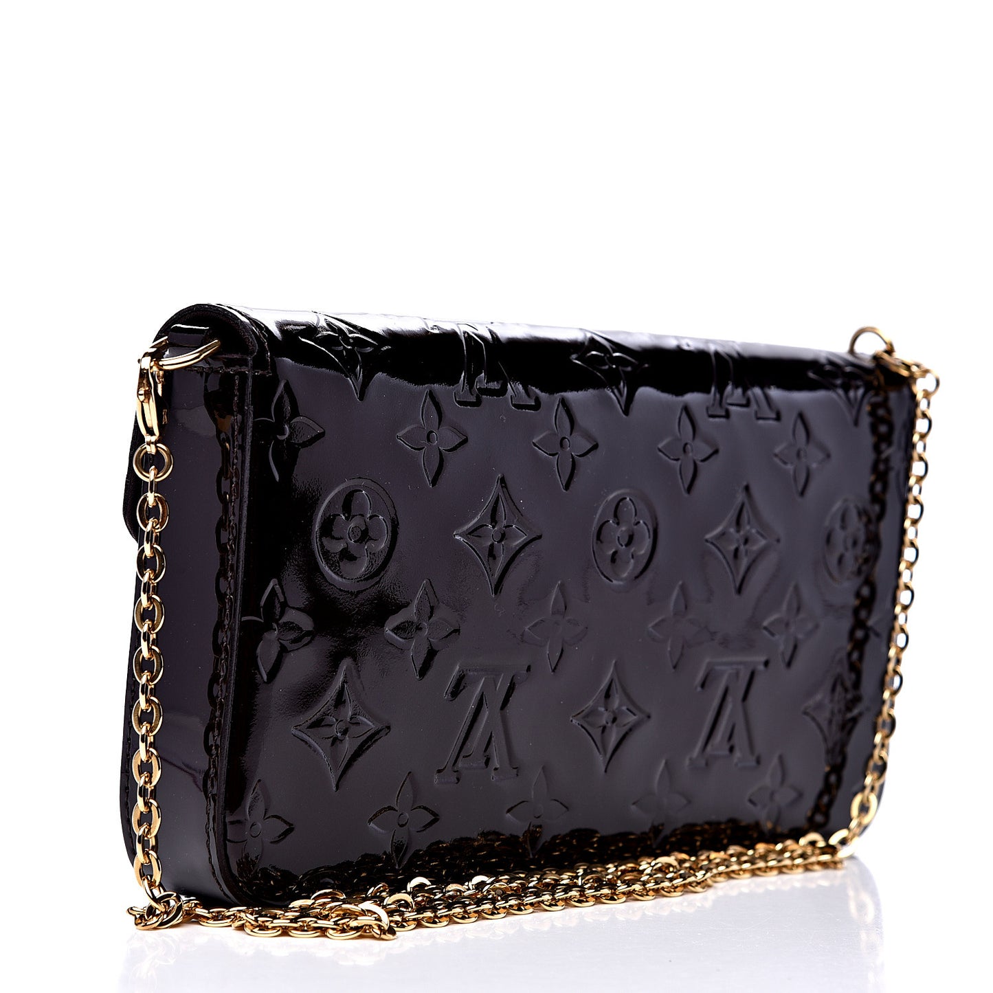 Vernis Pochette Felicie Chain Wallet Amarante