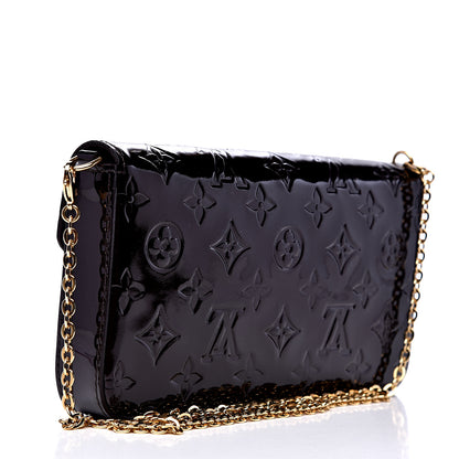 Louis Vuitton Vernis Pochette Felicie Chain Wallet Amarante 2 of 11