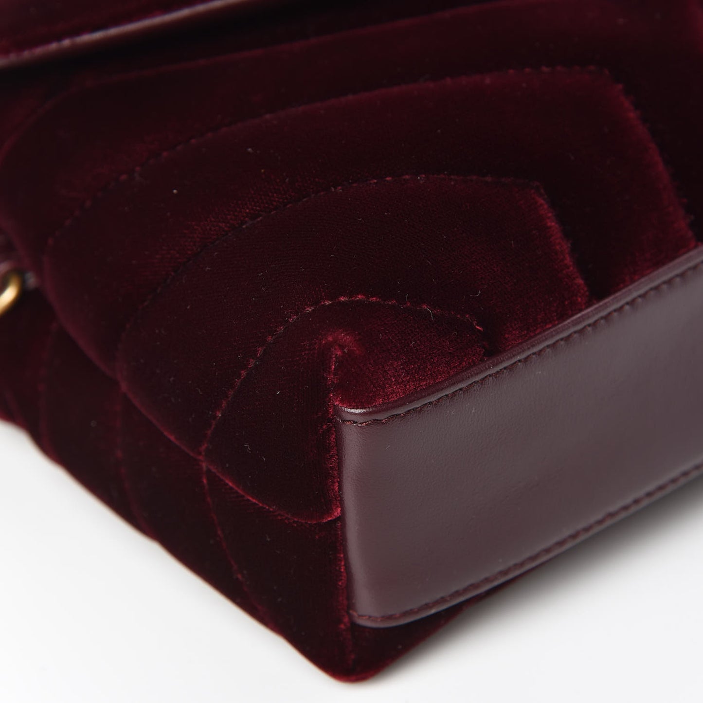 Velvet Y Quilted Monogram Toy Loulou Crossbody Bag French Burgundy
