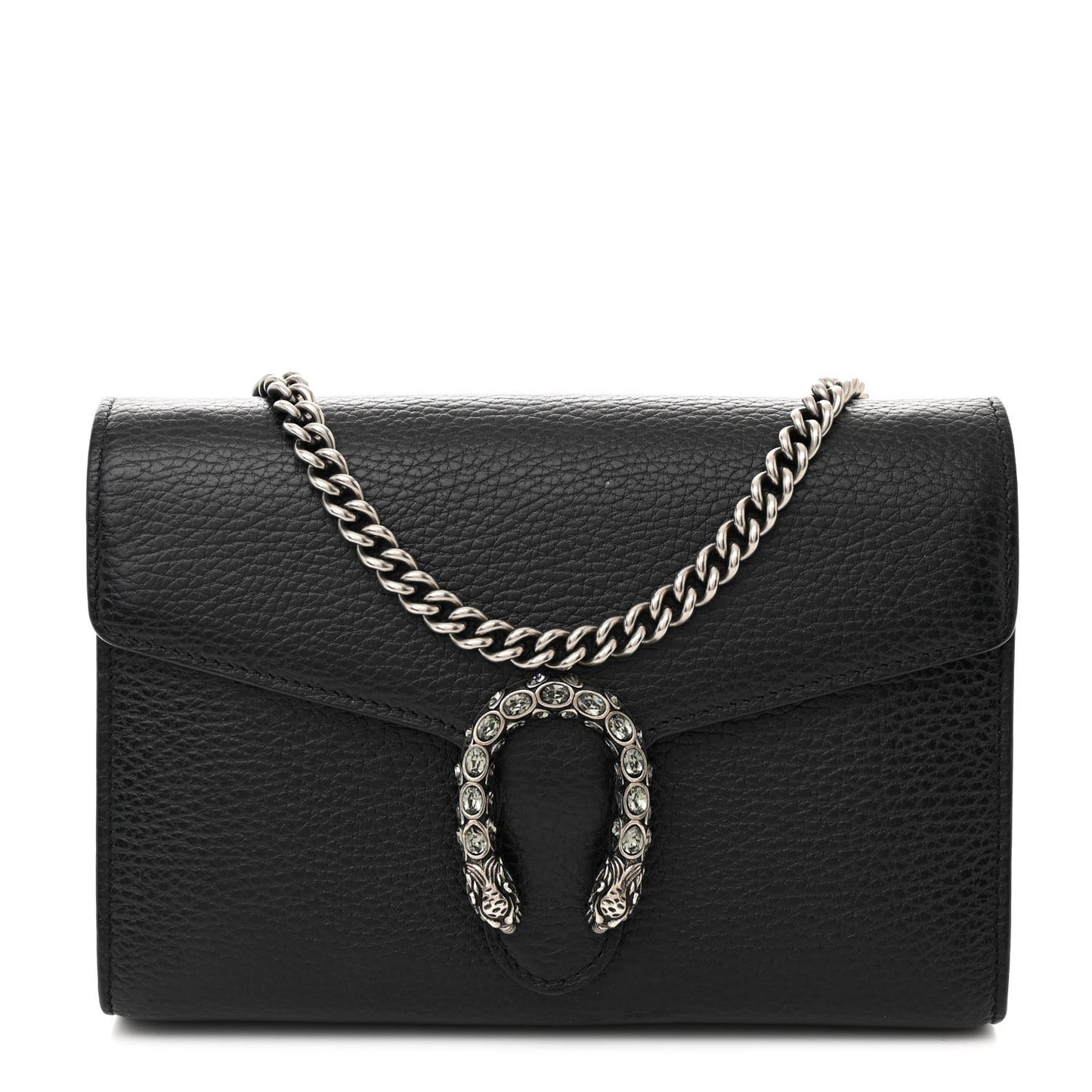 Calfskin Mini Dionysus Chain Wallet Black