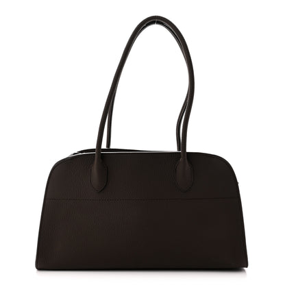 The Row Matte Grained Calfskin Margaux Shoulder 12 Deep Brown 1 of 9