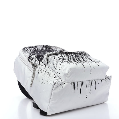 Celine x Christian Marclay Canvas Backpack White Black 3 of 10