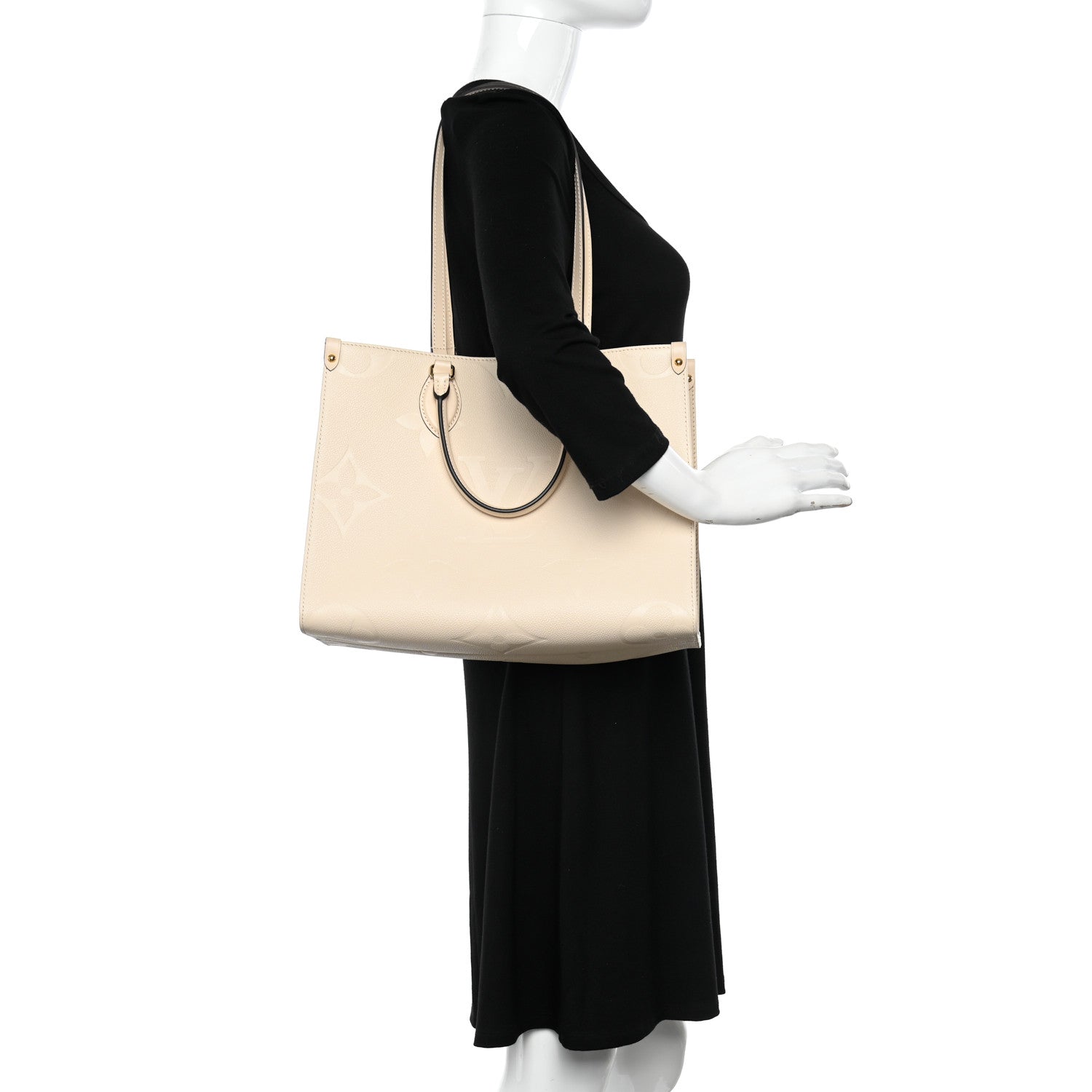 Louis Vuitton Empreinte Monogram Giant Onthego MM Creme 2 of 9