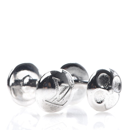Louis Vuitton Sterling Silver Monogram Cufflinks 3 of 4