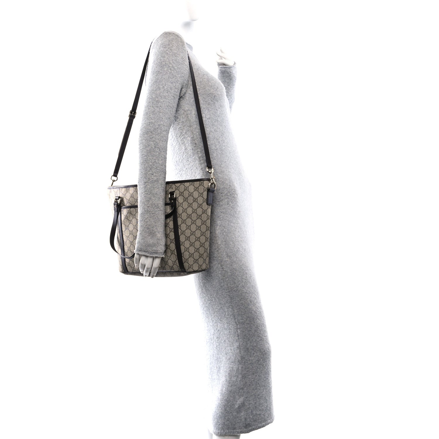 Gucci GG Supreme Monogram Medium Joy Tote Dark Brown 2 of 10