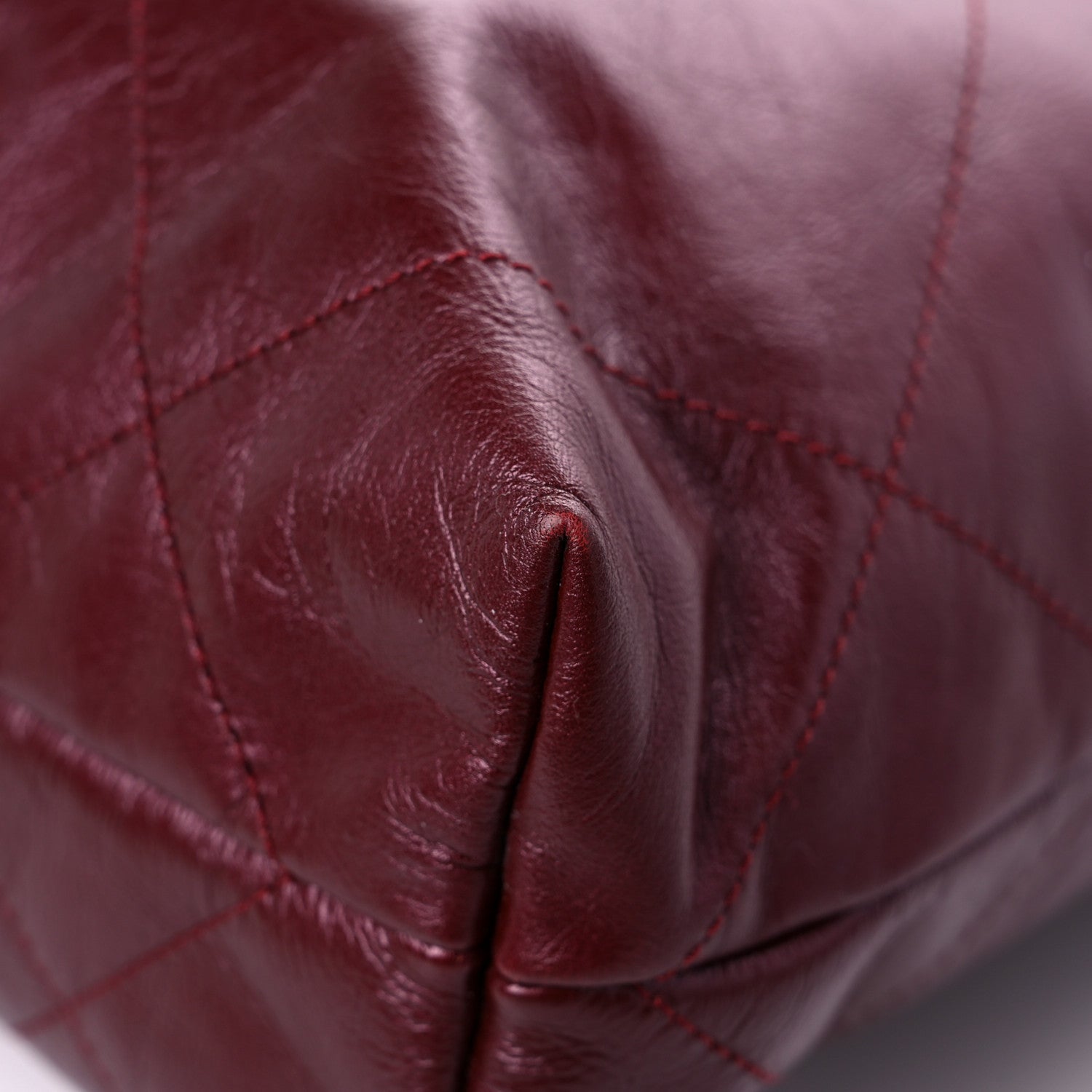 Chanel Shiny Calfskin Quilted Small Chanel 22 Burgundy 10 of 13