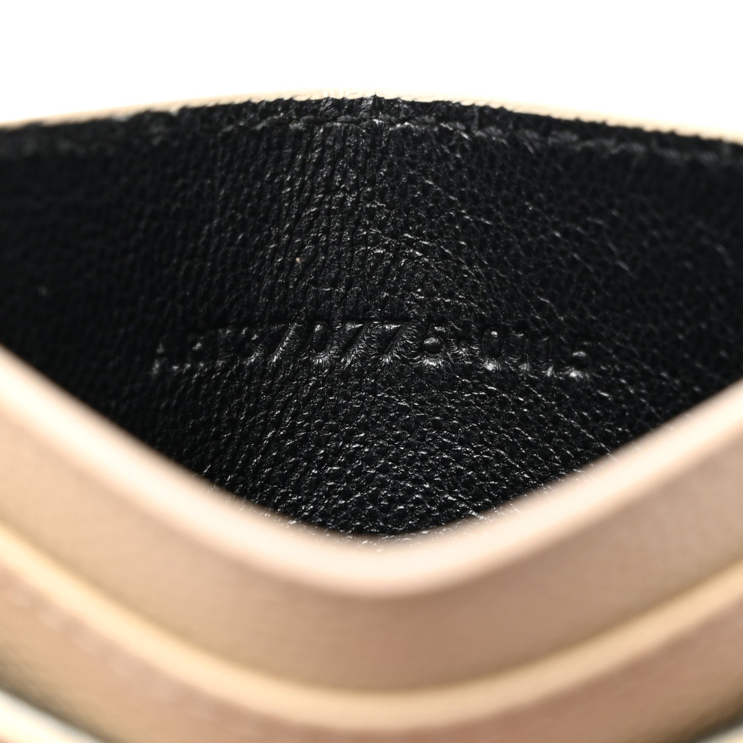 Grain De Poudre Matelasse Chevron Monogram Credit Card Case Nude Powder