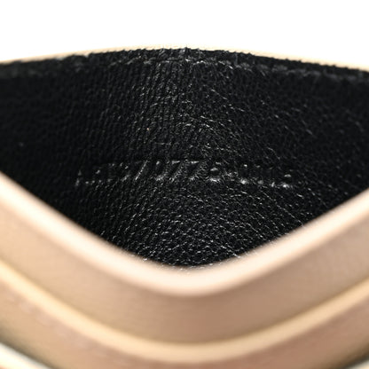 Saint Laurent Grain De Poudre Matelasse Chevron Monogram Credit Card Case Nude Powder 7 of 10