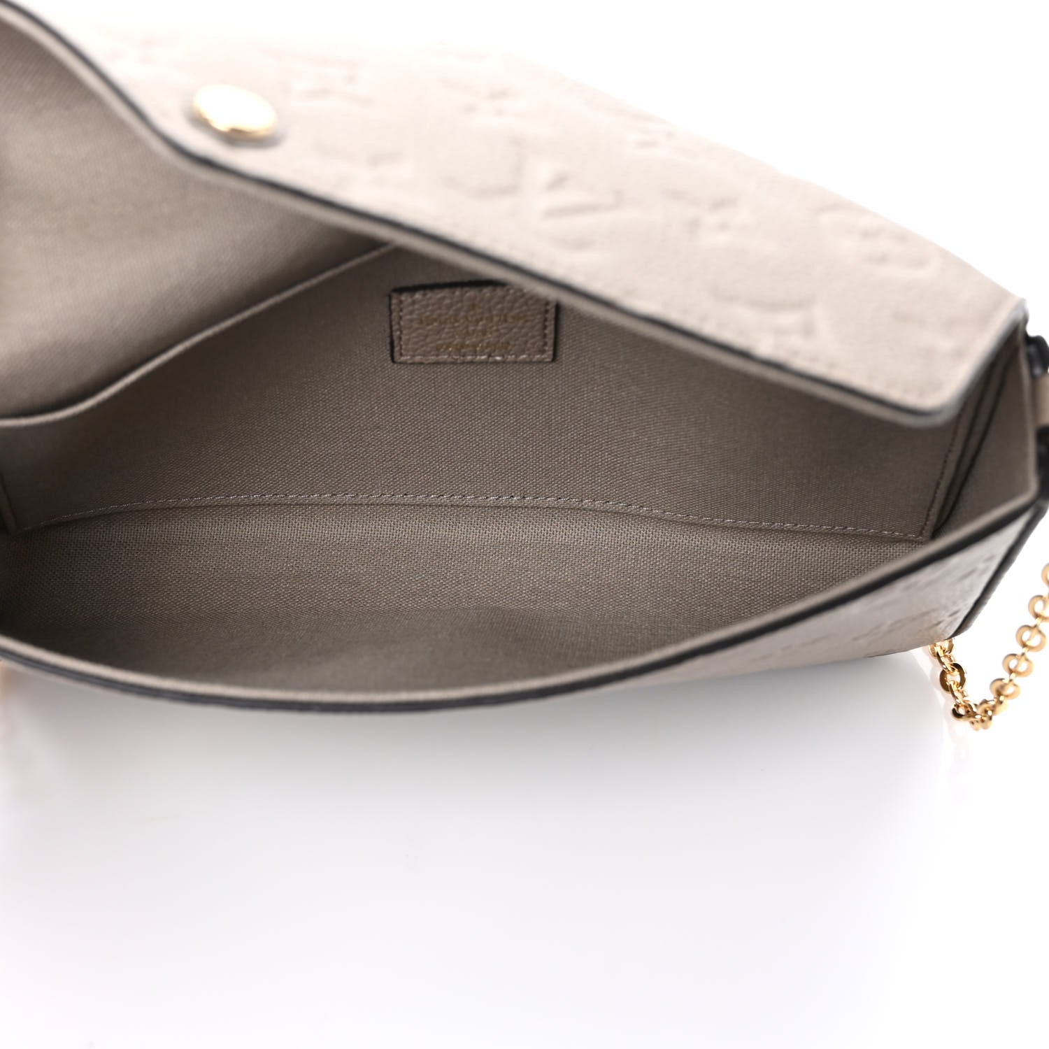 Louis Vuitton Empreinte Pochette Felicie Chain Wallet Tourterelle 6 of 10