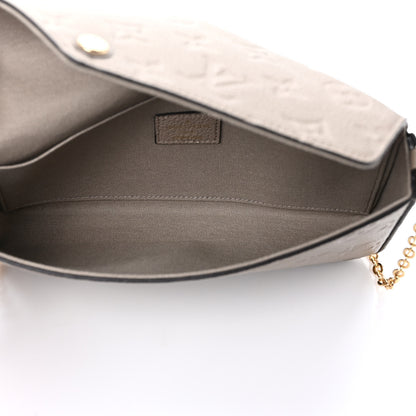Louis Vuitton Empreinte Pochette Felicie Chain Wallet Tourterelle 6 of 10