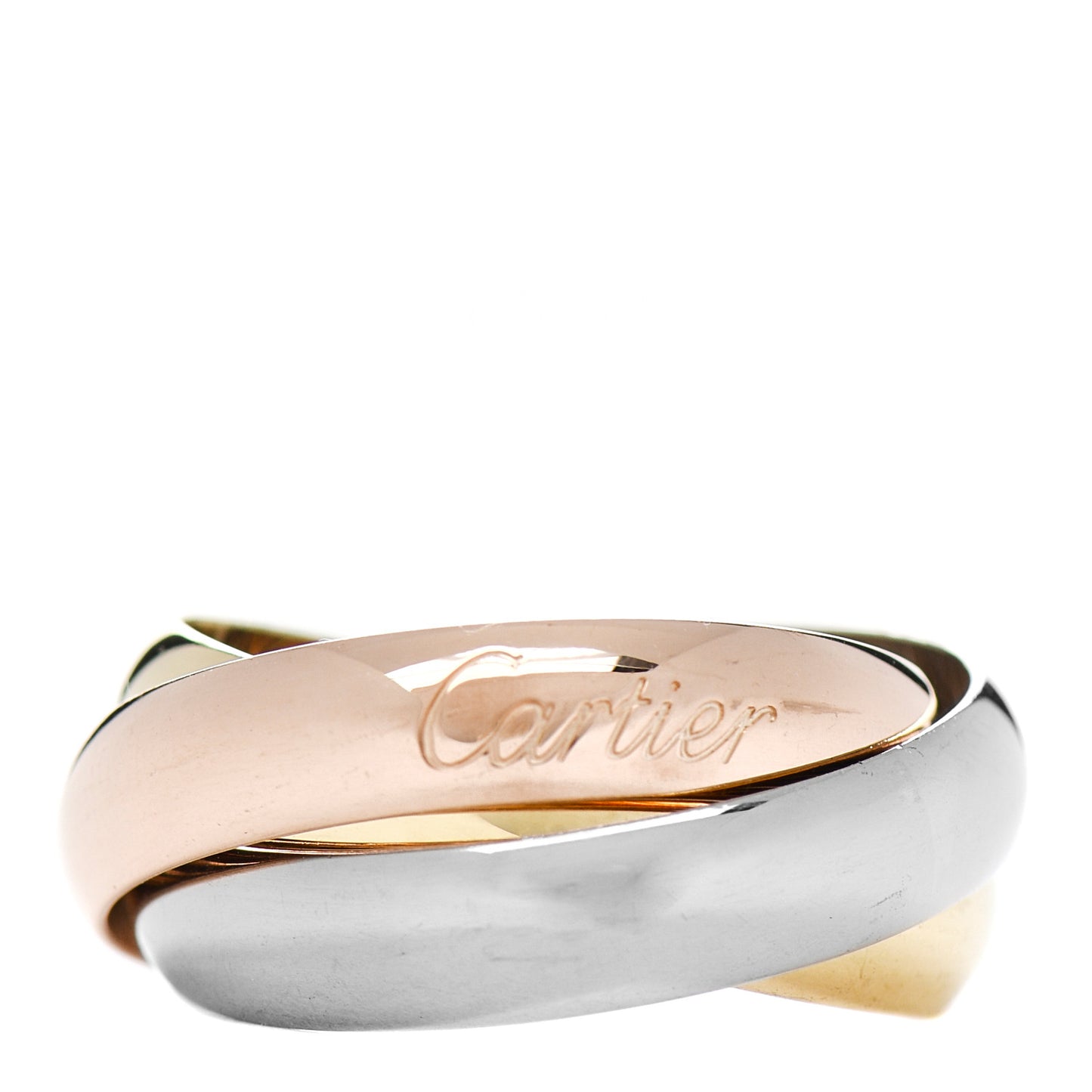 18K Pink Yellow White Gold Classic Trinity Ring 63 10.25