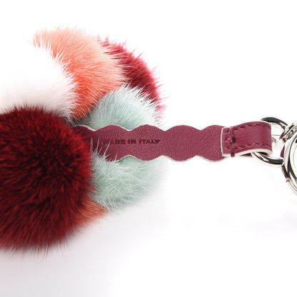 Fendi Mink Fur Calfskin Fun Fair Bag Charm Multicolor 3 of 3