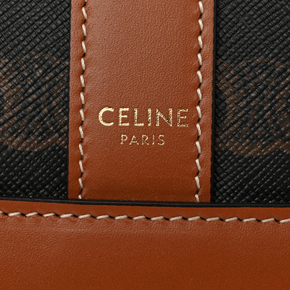 Celine Triomphe Canvas Calfskin Small Bucket Bag Tan 6 of 10