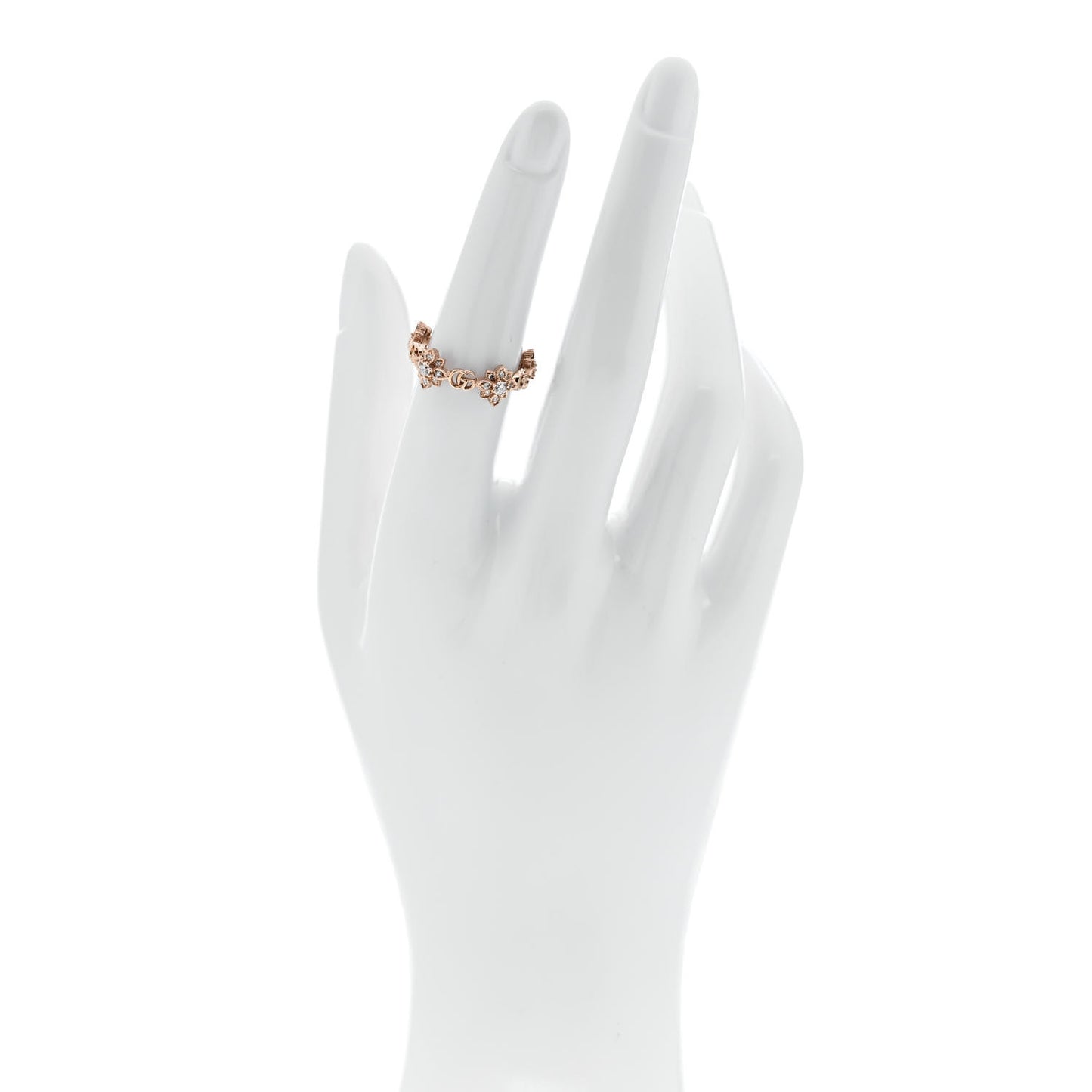 18K Rose Gold Diamond Flora Ring 53 6.25