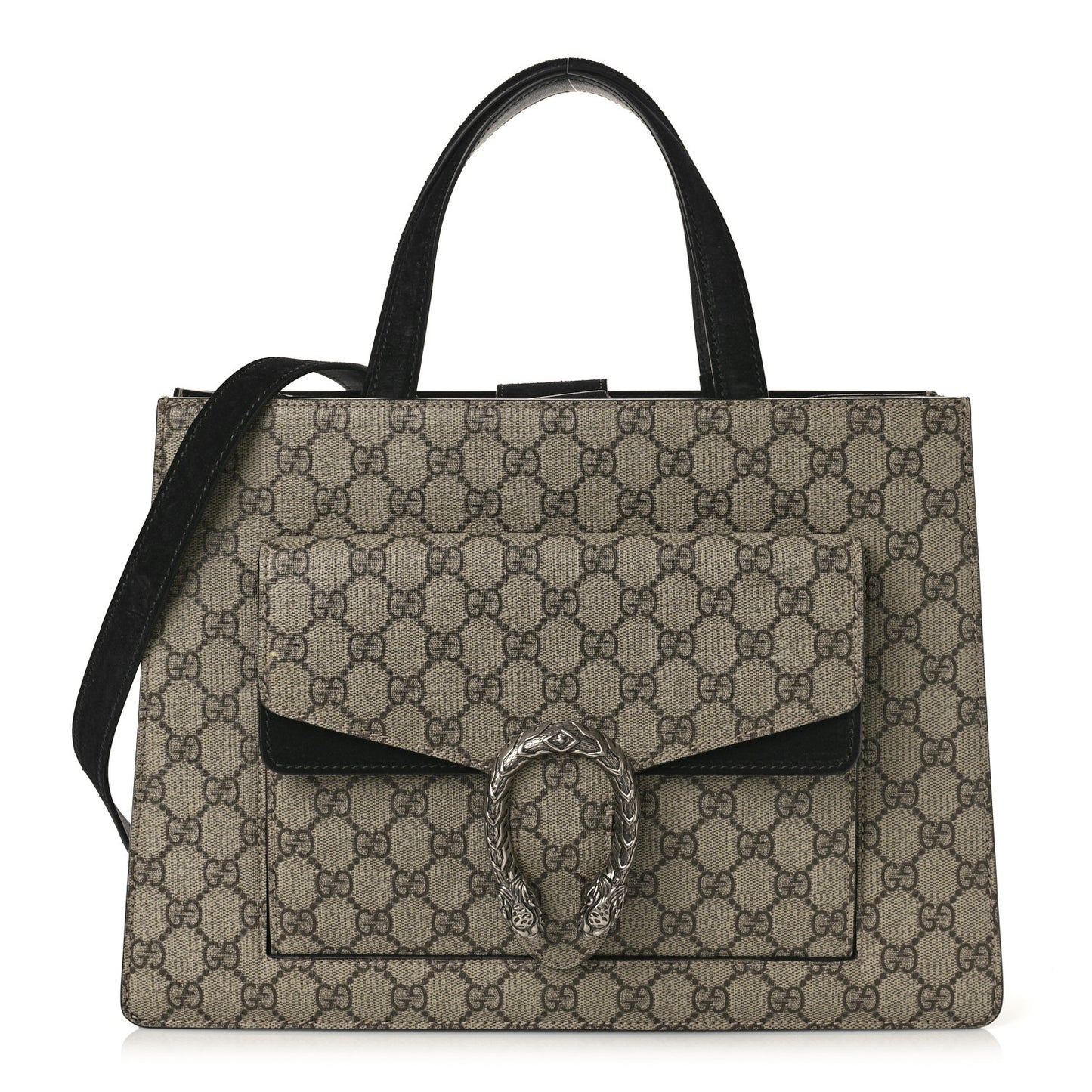 GG Supreme Monogram Dionysus Tote Beige Black
