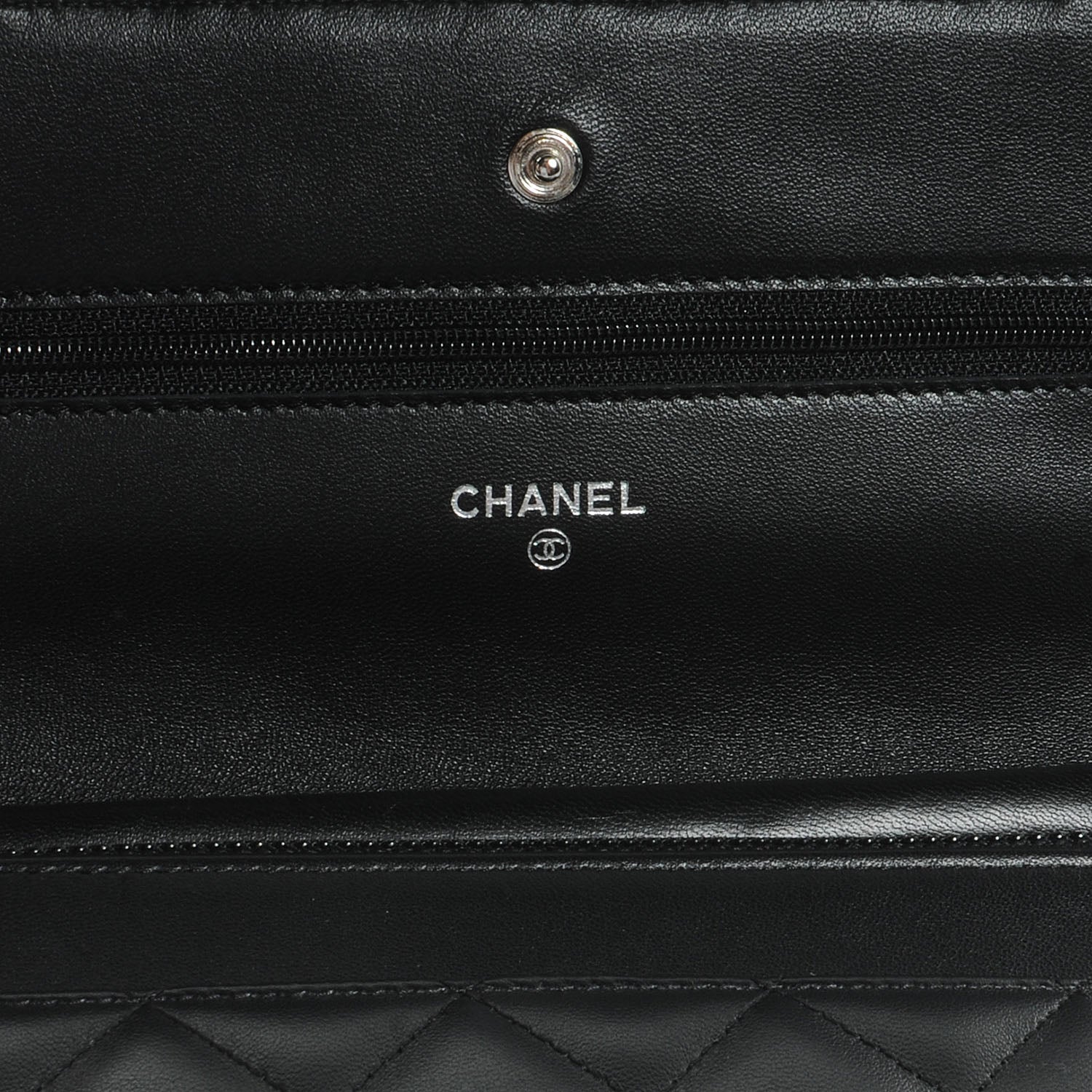 Chanel Lambskin Quilted Wallet On Chain Black 7 of 9