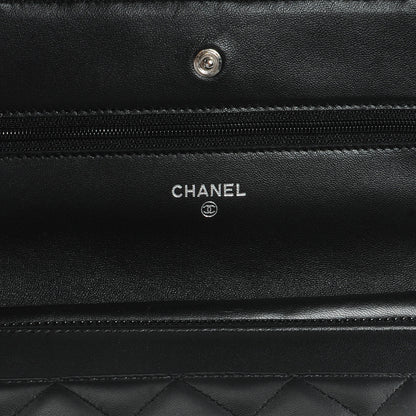 Chanel Lambskin Quilted Wallet On Chain Black 7 of 9