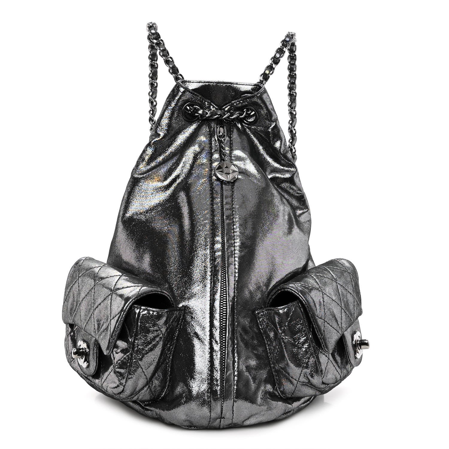 Chanel Iridescent Calfskin Backpack Is Back Dark Grey 1 of 9
