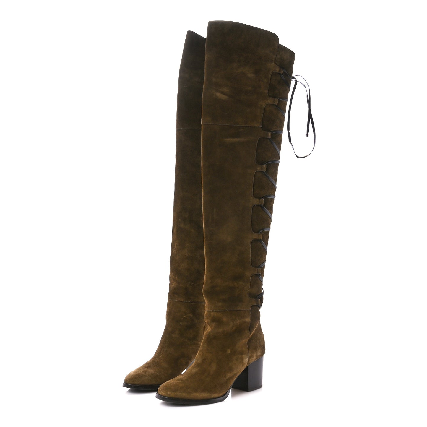 Suede Mayfair 65 Boots 36.5 Olive