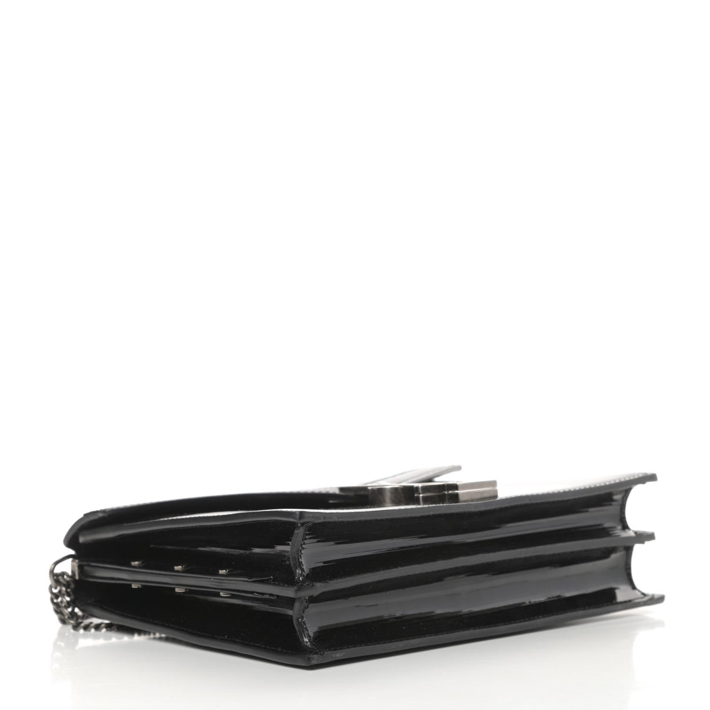 Patent Monogram Cassandra Clasp Bag Black