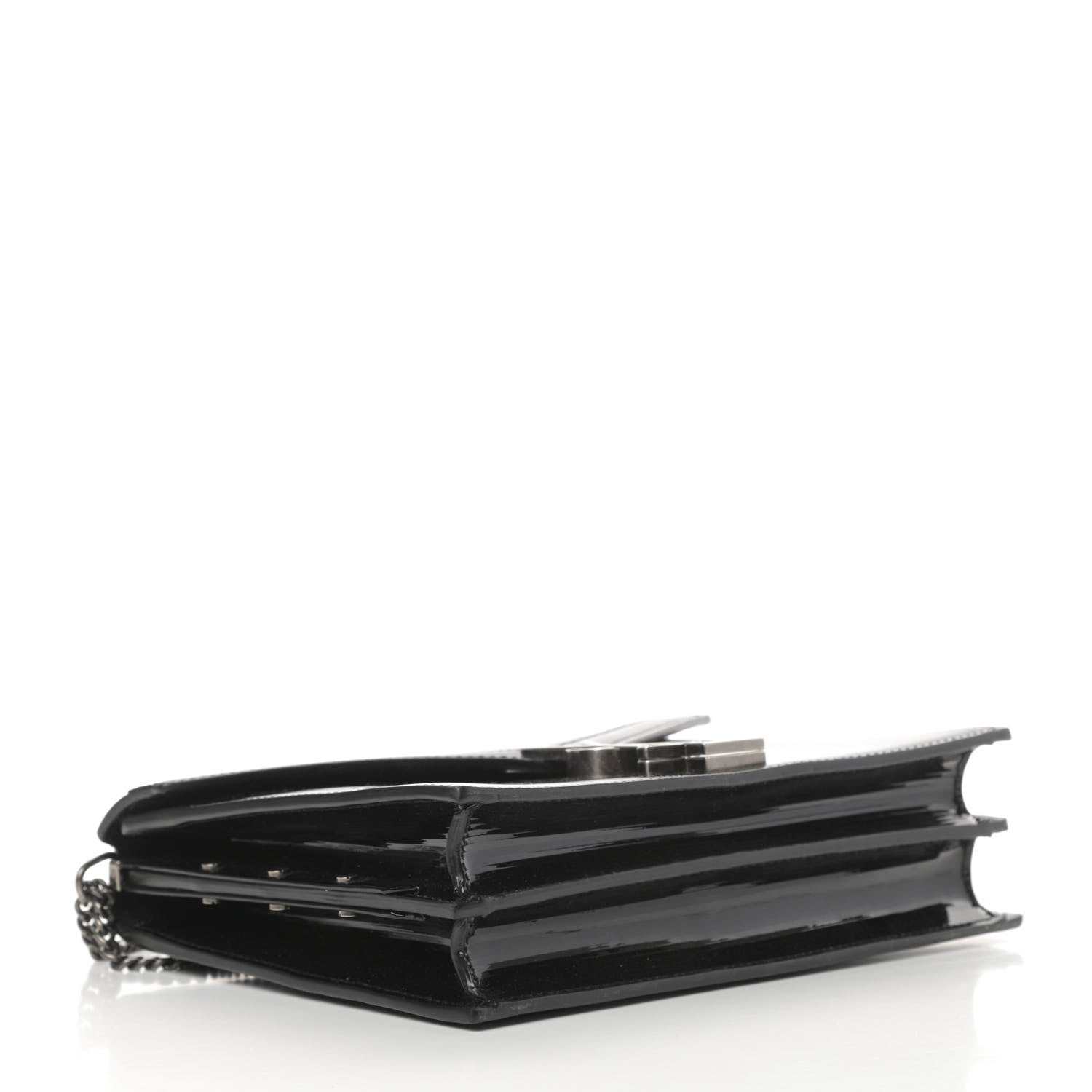 Saint Laurent Patent Monogram Cassandra Clasp Bag Black 4 of 11