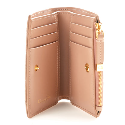 Christian Dior Grained Calfskin Supple Cannage Caro Dahlia Wallet Rose Des Vents 5 of 7