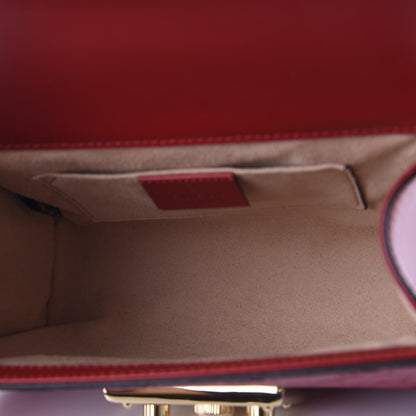 Gucci Guccissima Small Padlock Shoulder Bag Hibiscus Red 8 of 10