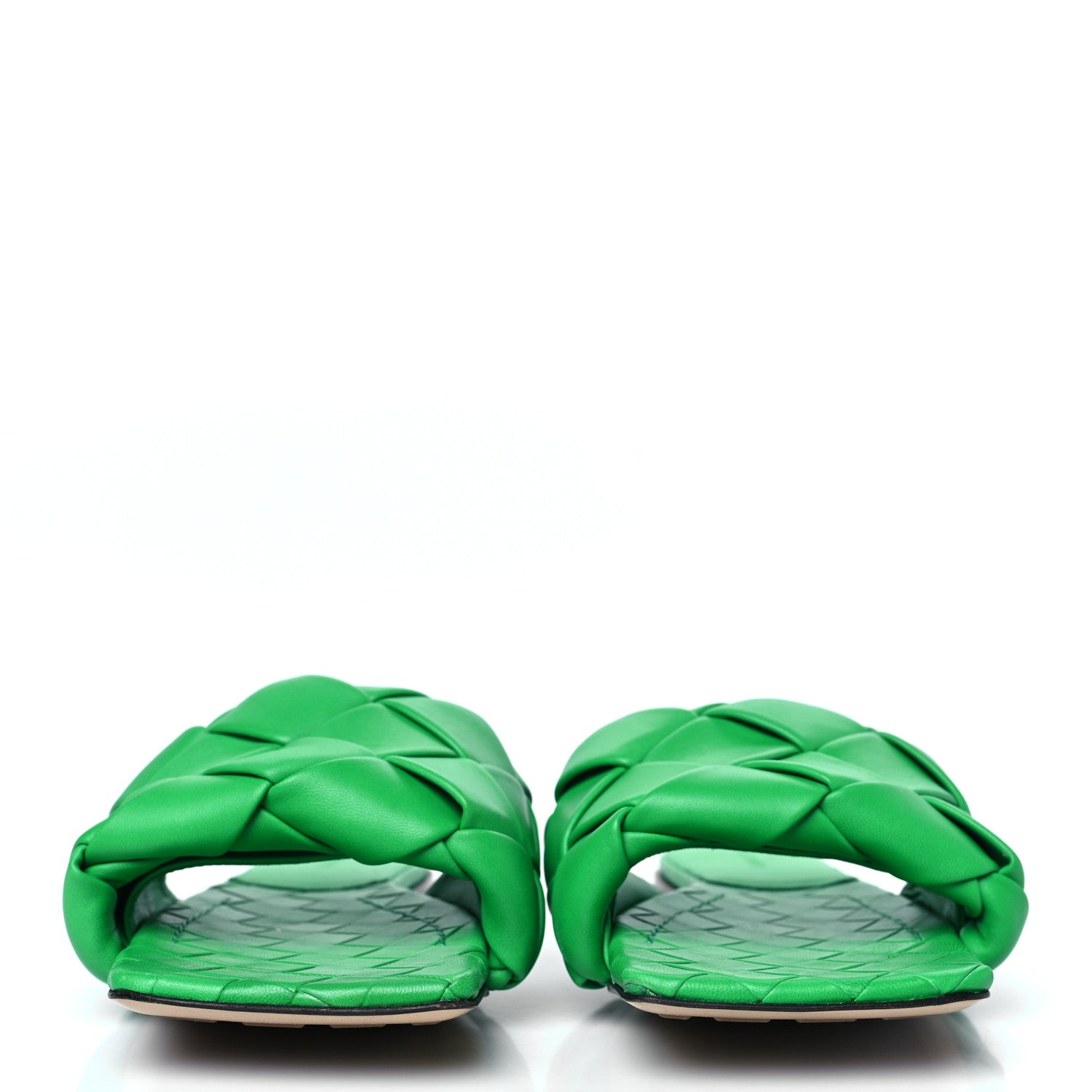 Bottega Veneta Nappa Maxi Intrecciato Lido Flat Sandals 38 Grass 2 of 8