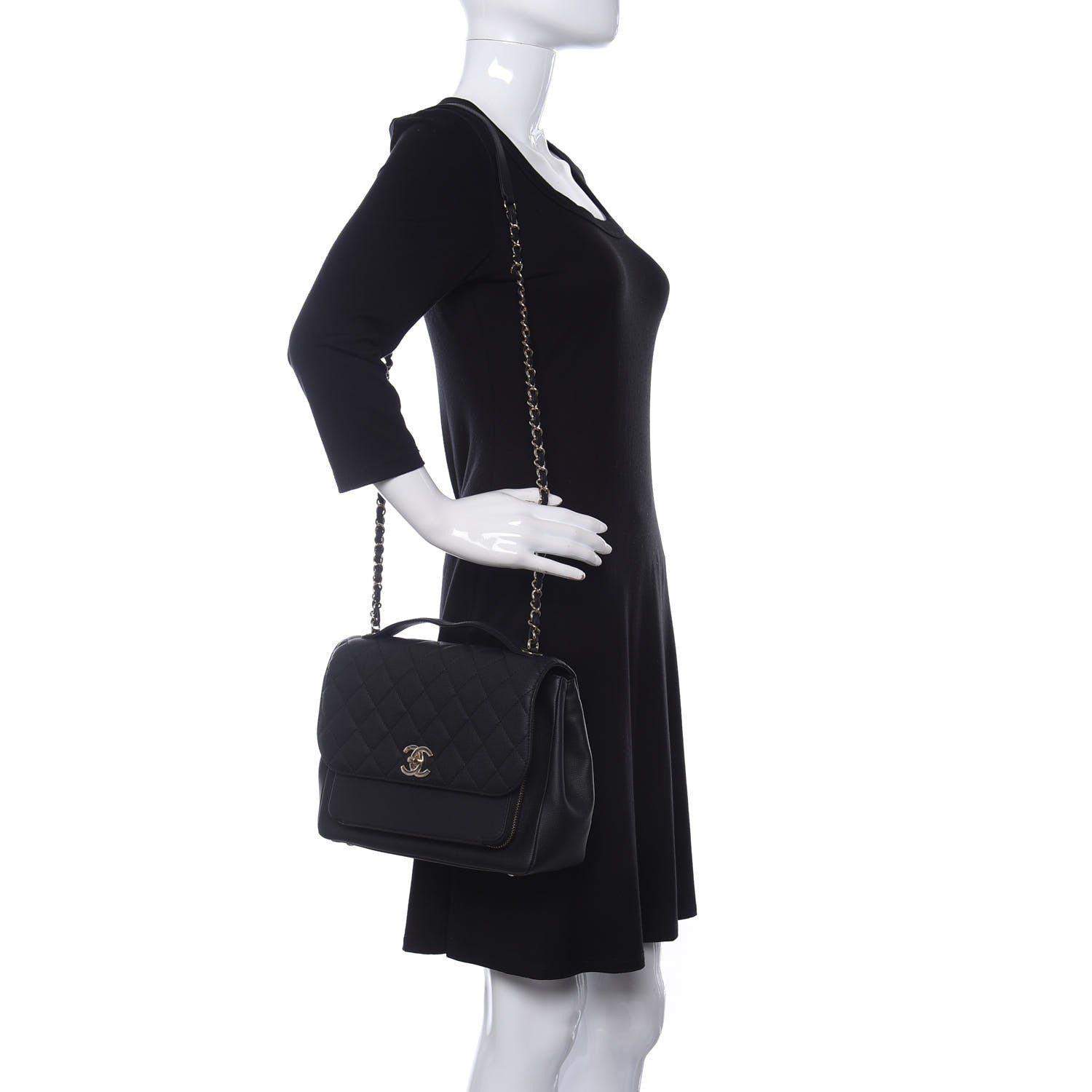 Chanel Caviar Quilted Large Business Affinity Flap Black 2 of 11