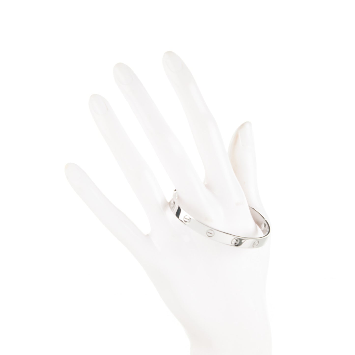 18K White Gold LOVE Bracelet 17