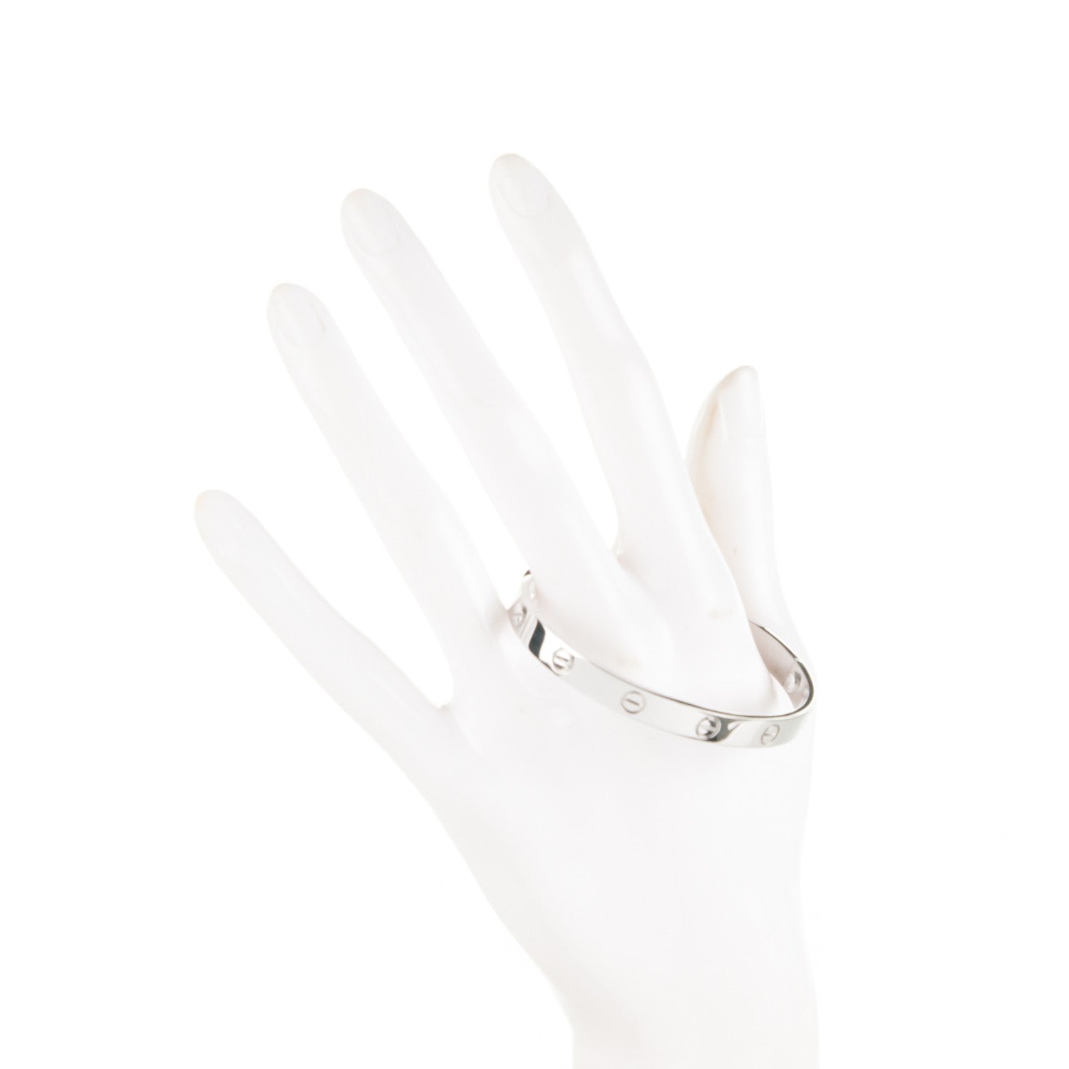 Cartier 18K White Gold LOVE Bracelet 17 2 of 6
