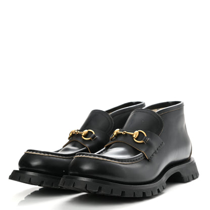 Gucci Cordovan Lux Mens Harald Horsebit Ankle Boots 9.5 Black 3 of 9
