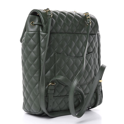 Chanel Lambskin Quilted Large Urban Spirit Backpack Dark Green 3 of 9