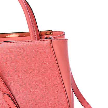 Fendi Vitello Elite Flamingo Petite 2Jours Tote Rosa Exstasy 15 of 17