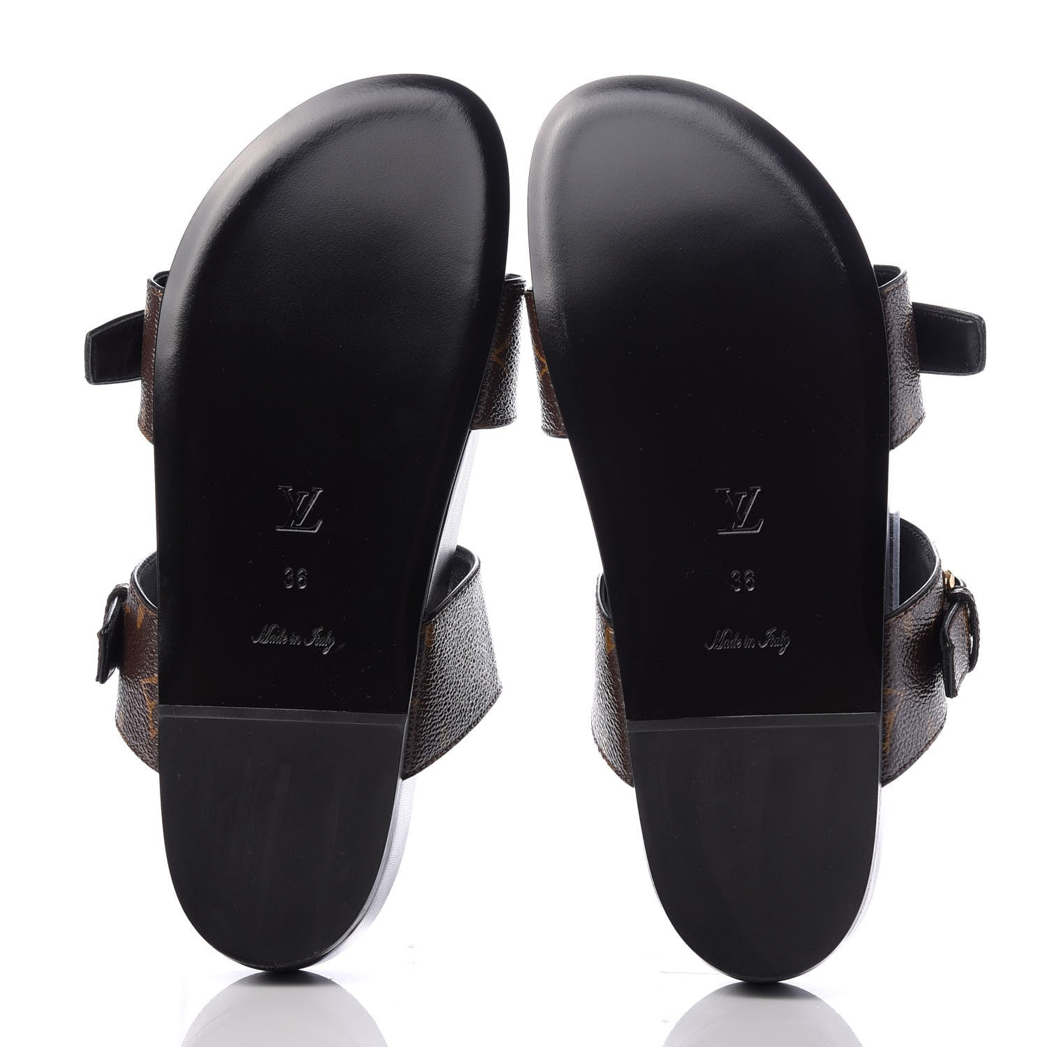 Louis Vuitton Monogram Bom Dia Mule Sandals 36 Black 6 of 10