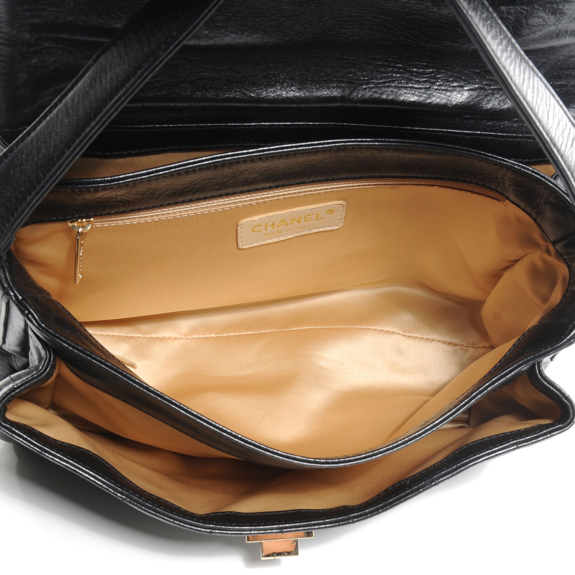 Chanel Lambskin Mademoiselle Chocolate Bar Shoulder Bag Black 5 of 9