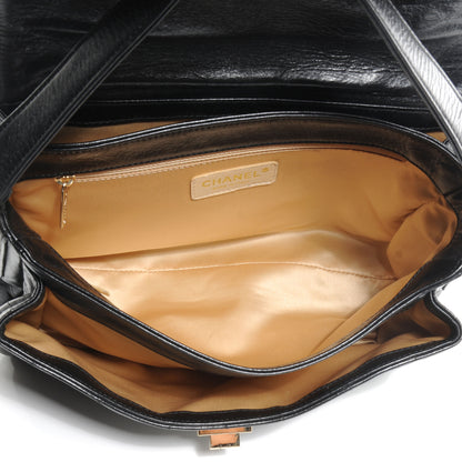 Chanel Lambskin Mademoiselle Chocolate Bar Shoulder Bag Black 5 of 9