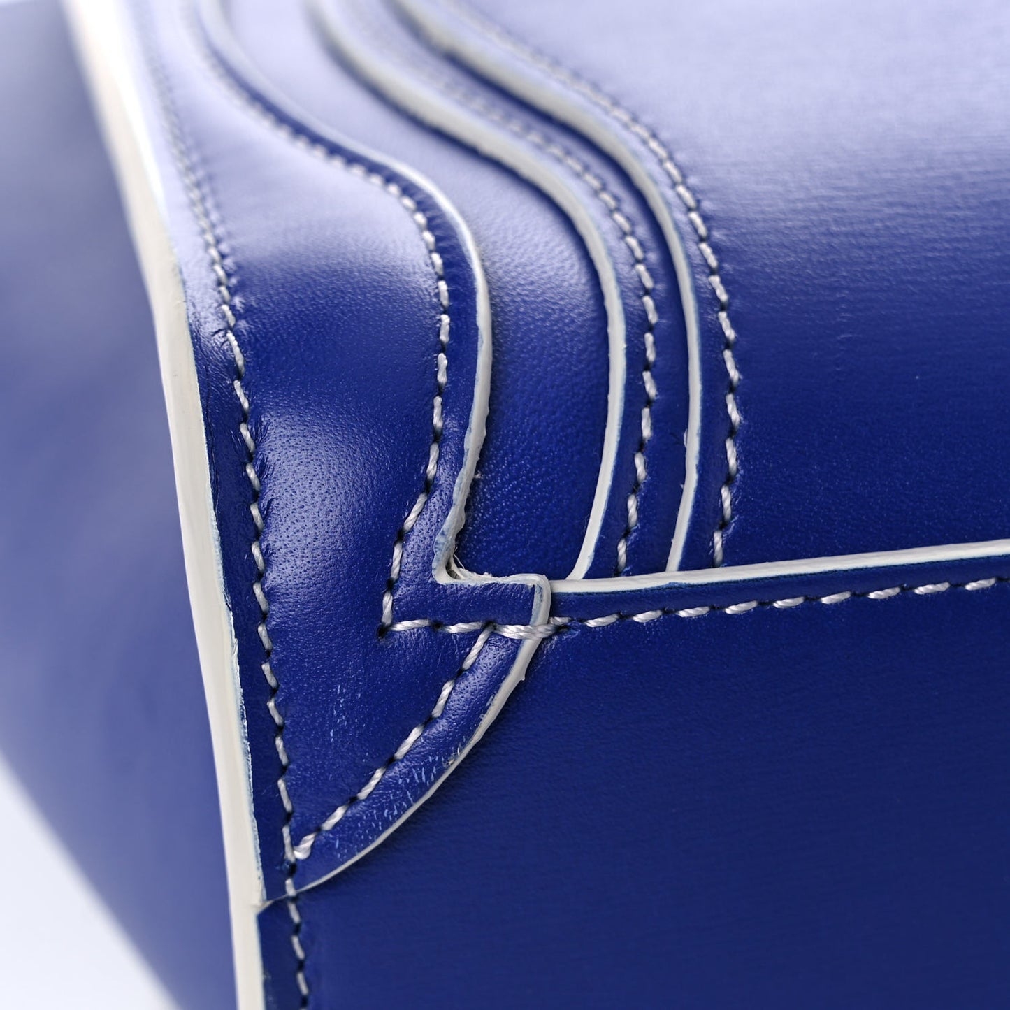 Satin Calfskin Nano Debossed Luggage Inky Blue